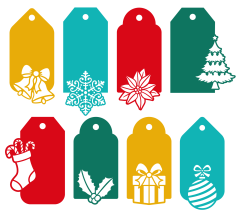 Metal Die - Christmas Tags