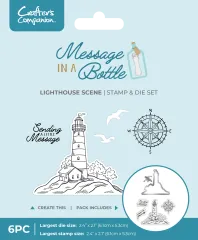 Stamp and Die Set - Message in a Bottle - Lighthouse Scene