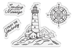 Stamp and Die Set - Message in a Bottle - Lighthouse Scene