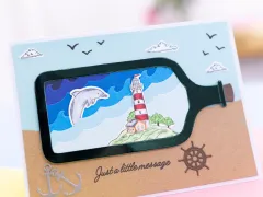 Stamp and Die Set - Message in a Bottle - Lighthouse Scene