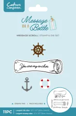 Stamp and Die Set - Message in a Bottle - Message Scroll