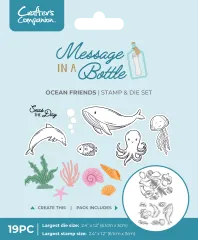 Stamp and Die Set - Message in a Bottle - Ocean Friends
