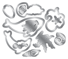 Stamp and Die Set - Message in a Bottle - Ocean Friends