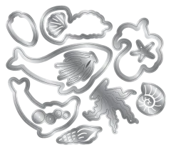 Stamp and Die Set - Message in a Bottle - Ocean Friends