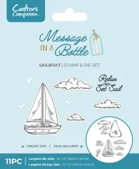Stamp and Die Set - Message in a Bottle - Sailboat