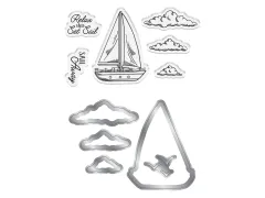 Stamp and Die Set - Message in a Bottle - Sailboat