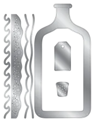 Metal Die & Stencil Set - Message in a Bottle - Message Bottle