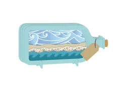 Metal Die & Stencil Set - Message in a Bottle - Message Bottle