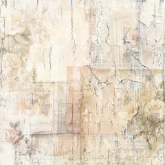 Distressed Florals - 12x12 Aged Paper Pad