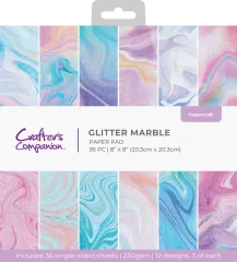 Glitter Marble - 8x8 Inch Paper Pad