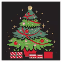 Christmas - 5,5x5,5 Inch Pre Cut Layering Pad