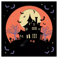 Halloween - 5,5x5,5 Inch Pre Cut Layering Pad