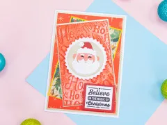 3D Embossing Folder - Retro Christmas - Ho Ho Ho