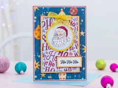 3D Embossing Folder - Retro Christmas - Ho Ho Ho