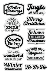 Clear Stamps - Retro Christmas - Winter Blessings