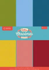 Retro Christmas - A4 Luxury Linen Cardstock