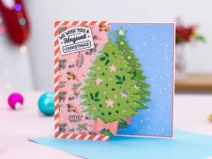 Retro Christmas - A4 Luxury Linen Cardstock