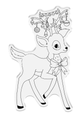 Clear Stamp & Cutting Die - Retro Christmas - Reindeer