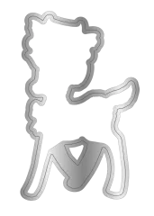 Clear Stamp & Cutting Die - Retro Christmas - Reindeer