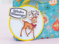 Clear Stamp & Cutting Die - Retro Christmas - Reindeer