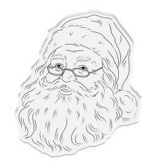 Clear Stamp & Cutting Die - Retro Christmas - Santa