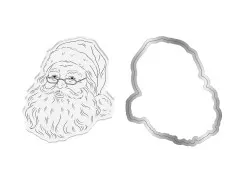 Clear Stamp & Cutting Die - Retro Christmas - Santa