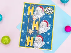 Clear Stamp & Cutting Die - Retro Christmas - Santa