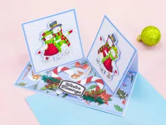 Clear Stamp & Cutting Die - Retro Christmas - Snowpeople