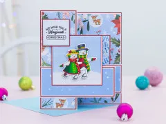Clear Stamp & Cutting Die - Retro Christmas - Snowpeople