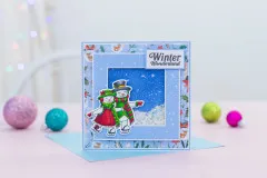 Clear Stamp & Cutting Die - Retro Christmas - Snowpeople