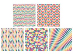 Retro Numbers - 12x12 Paper Pad - Retro Rainbow