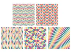 Retro Numbers - 12x12 Paper Pad - Retro Rainbow