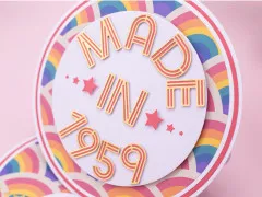 Retro Numbers - 12x12 Paper Pad - Retro Rainbow