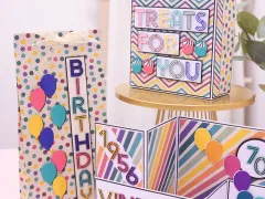 Retro Numbers - 12x12 Paper Pad - Retro Rainbow
