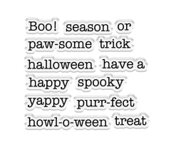 Stamp, Die & Flock Set - Halloween Pets