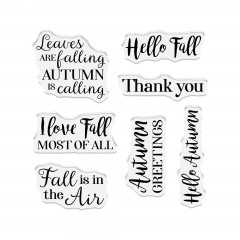 Stamp and Die Set - Halloween & Fall Shaped Card - Leaves are Falling