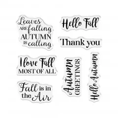 Stamp and Die Set - Halloween & Fall Shaped Card - Leaves are Falling