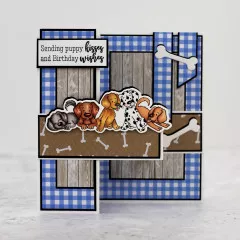 Stamp and Die Set - Character Embellish - Puppies