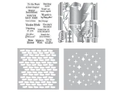 Stamp, Die and Stencil Set - Staircase Scene