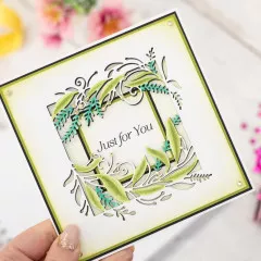 Stamp and Die Set - Floral Aperture - Wishing You Happiness