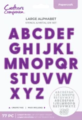 Large Stencil & Die Set - Large Alphabet