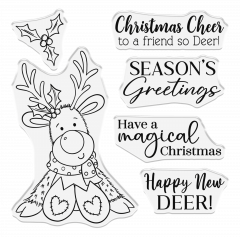 Clear Stamps - Cute Christmas Characters - Happy New Dear