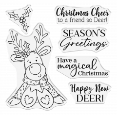 Clear Stamps - Cute Christmas Characters - Happy New Dear