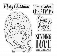 Clear Stamps - Cute Christmas Characters - Hog and Kisses