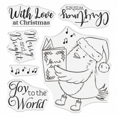 Clear Stamps - Cute Christmas Characters - Joyful Robin