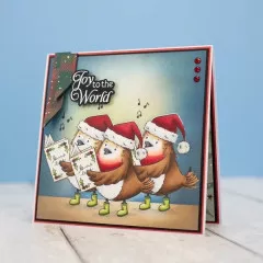 Clear Stamps - Cute Christmas Characters - Joyful Robin