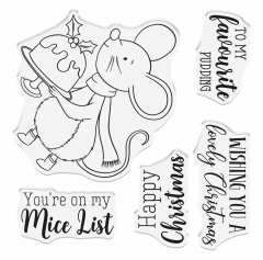 Clear Stamps - Cute Christmas Characters - Youre on my Mice List