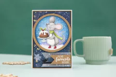 Clear Stamps - Cute Christmas Characters - Youre on my Mice List