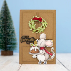 Clear Stamps - Cute Christmas Characters - Youre on my Mice List