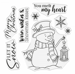 Clear Stamps - Cute Christmas Characters - Snowman Kisses